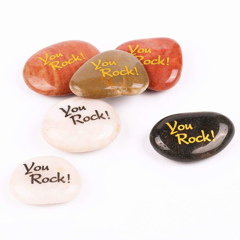 ROCKIMPACT 12 PCS You Rock! RockImpact You Rock Gifts You are Amazing Engraved Inspirational Stones Pocket Stone River Rock Word Stone Appreciation Gratitude Stones Wholesale Bulk (Pack of 12, You Rock!) - Image 5